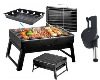 GRILL TURYSTYCZNY PRZENOŚNY SKŁADANY WALIZKA Kempingowy Prostokatny