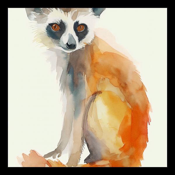 Plakat 20x20cm Lemurek zdjęcie 2