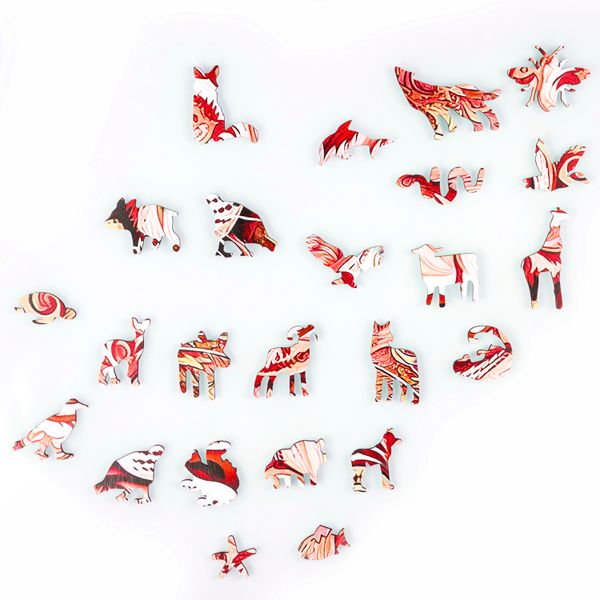 Puzzle drewniane renifer A3 262 elementy zdjęcie 7