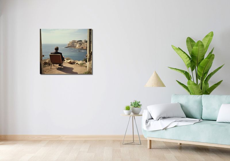 Obraz 70x60cm Samotna Nadmorska Konfrontacja zdjęcie 2