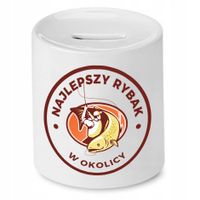 Skarbonka Dla Wędkarza Najlepszy Rybak Prezent Z Nadrukiem Ze Zdjęciem