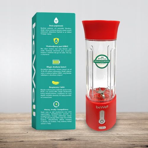 BLENDER BEZPRZEWODOWY beWell DO KOKTAJLI SMOOTHIE na Arena.pl
