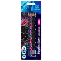 Ołówki grafitowe trójkątne HB ASTRAPEN Neon Cats