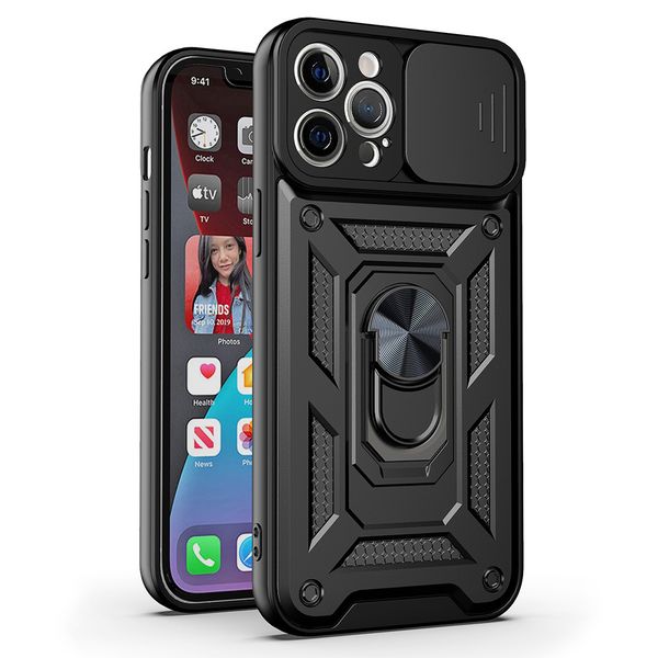 Slide Camera Armor Case do Motorola Moto E22/E22i Czarny zdjęcie 1