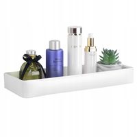 Półka łazienkowa kuchenna wisząca loft 40cm biała na płyny szampony