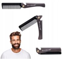 Składany Grzebień Do Układania Włosów Brody Metalalowy Z Otwieraczem Męski