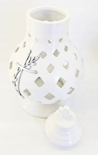 ZNICZ WAZA CERAMICZNA BIAŁA na Arena.pl