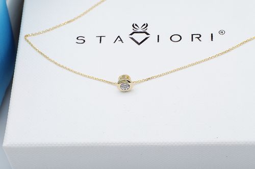 złoty wisiorek z brylantem na dowolny łańcuszek na Arena.pl