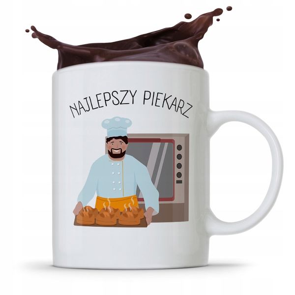 Kubek Prezent Dla Piekarza Najlepszy Piekarz Z Nadrukiem Ze Zdjęciem zdjęcie 1