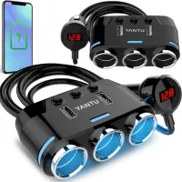 ROZDZIELACZ GNIAZDKA ZAPALNICZKI 2X USB ŁADOWARKA