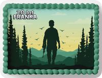 PROSTOKĄTNY OPŁATEK NA TORT A4 20x29CM - WOJSKO MUNDUR + IMIĘ