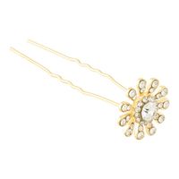 Szpilki do włosów złote z dżetami 2 sztuki