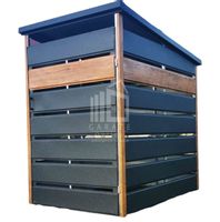 Wiata śmietnikowa spad tył 0,8x1,3m antracyt Schowek ogrodowy ID516