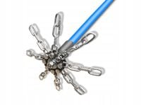 BARDZO MOCNY zestaw szczotka do czyszczenia komina TURBOSPINER 8m PEŁNY WAŁ