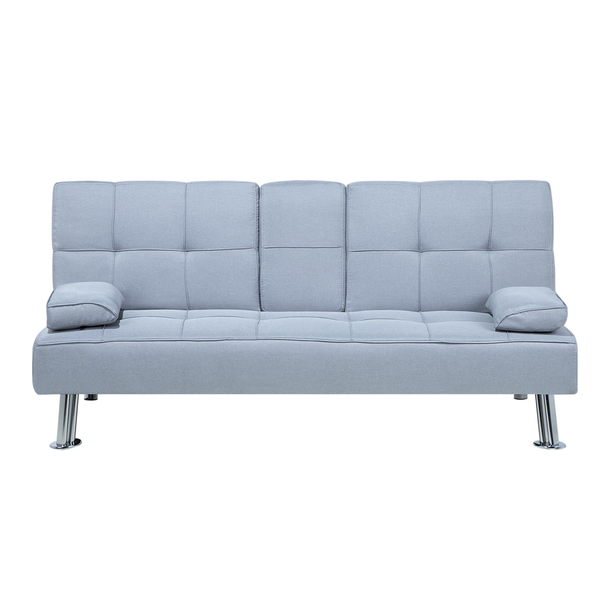 Sofa rozkładana jasnoszara ROXEN zdjęcie 1