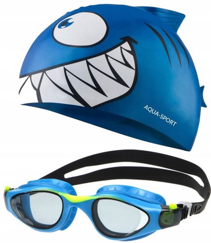 ZESTAW OKULARY DO PŁYWANIA CZEPEK PŁYWACKI BASEN na Arena.pl