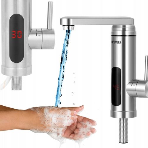 ELEKTRYCZNY PODGRZEWACZ WODY PRZEPŁYWOWY BATERIA KRAN OGRZEWACZ NOVEEN LED na Arena.pl
