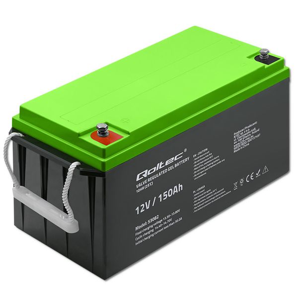 Qoltec Akumulator żelowy 12V 150Ah GEL zdjęcie 1