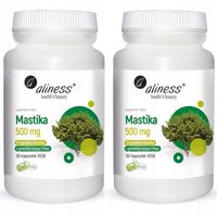 2x Aliness MASTIKA Pistacia lentiscus 500 mg 60 kaps ŻOŁĄDEK WRZODY