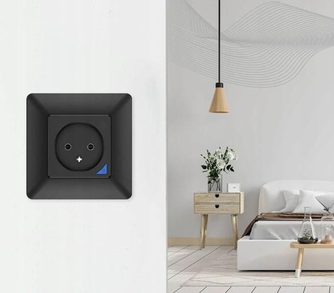 Inteligentne Gniazdo z Pomiarem Prądu WiFi TUYA PSMART 16A czarne zdjęcie 4