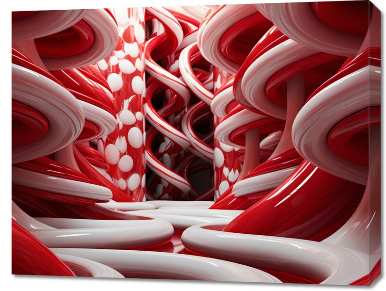 Obraz 90x70cm Czerwone Wiry zdjęcie 1