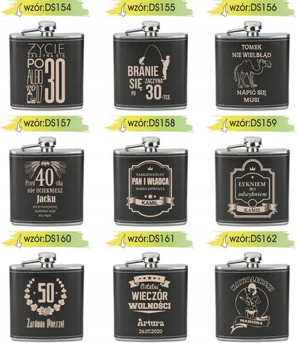 GRAWEROWANA Piersiówka 180 ml personalizowany prezent na dzień dziadka na Arena.pl