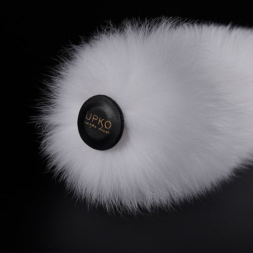 odczepiany metalowy korek z lisim ogonem upko fox fur tail small na Arena.pl