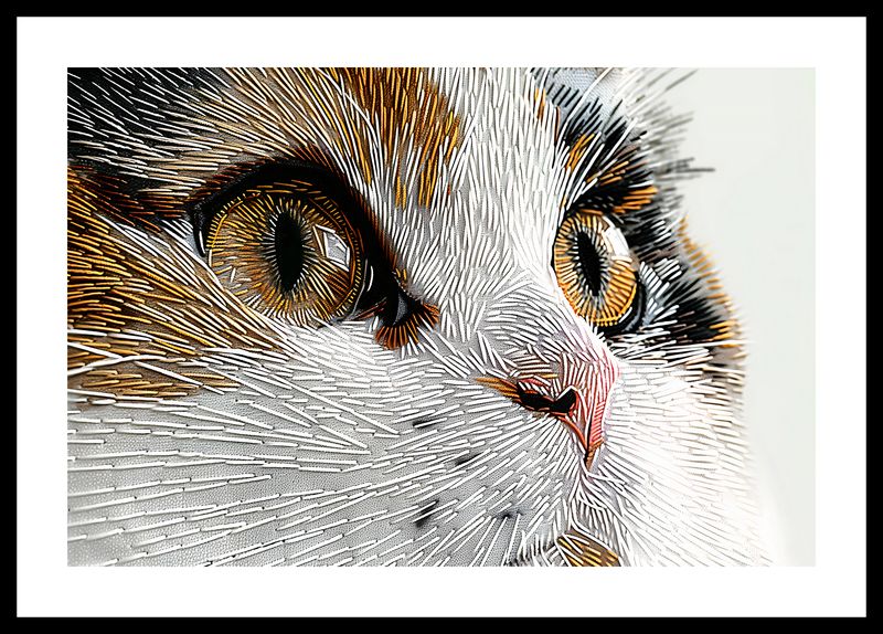 Plakat 45x30cm Nitkowany Kot zdjęcie 3