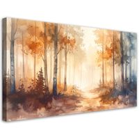 Obraz do salonu sypialni biura, Pomarańczowy Las Natura 100x50