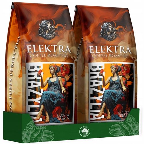 Kawa Ziarnista 1kg x2 BRAZYLIA Crema Elektra Świeżo Palona Blue Orca Coffee na Arena.pl