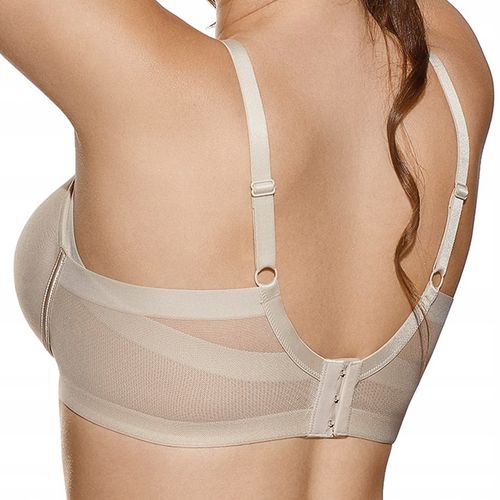 Biustonosz Usztywniany Gładki Modelujący Bez Fiszbin Codzienny Beżowy 85C na Arena.pl