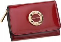 Monnari Mały Portfel Damski Elegancki Lakierowany Portmonetka Logo Prezent