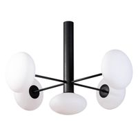 Sufitowa lampa kulista Omi 1198 Zumaline szklana biała czarna