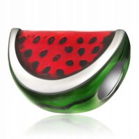 Zawieszka SREBRO 925 Charms Koralik Kawałek Arbuza