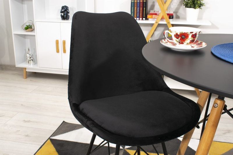 Stół TODI Okrągły 80cm - czarny zdjęcie 5