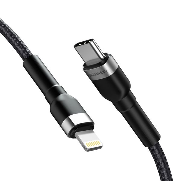 Kabel przewód do iPhone USB-C - Lightning PD 30W 2m czarny zdjęcie 2