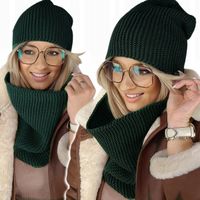 Ciepły KOMPLET damski CZAPKA + KOMIN szal ZIMOWY produkt polski NOWE KOLORY