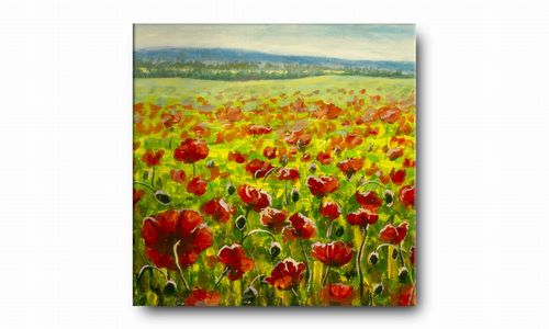 OBRAZ NA SZKLE KWADRATOWY 60x60cm 059 Maki na Arena.pl