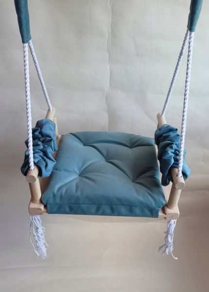 Huśtawka BIAŁA siedzisko dzieci TURKUS DOM OGRÓD zdjęcie 9