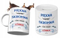 Dla Córki Zestaw Kubek + Skarbonka Na Prezent Z Nadrukiem Ze Zdjęciem