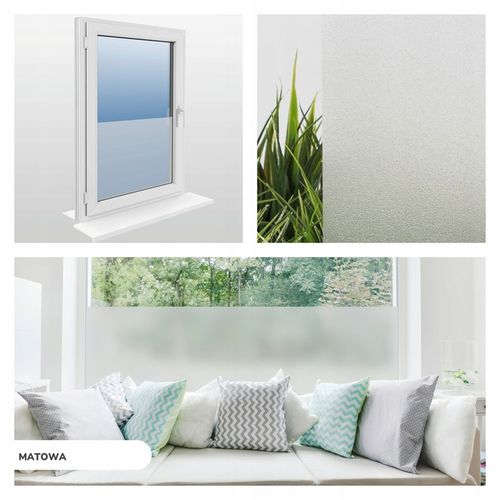 FOLIA OKIENNA STATYCZNA 45x150 MLECZNA KWIATY PASY WZORY OKLEINA na Arena.pl