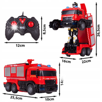 Samochód Zdalnie Sterowany AUTO ROBOT R/C TRANSFORMUJĄCY leci woda ŚWIATŁO