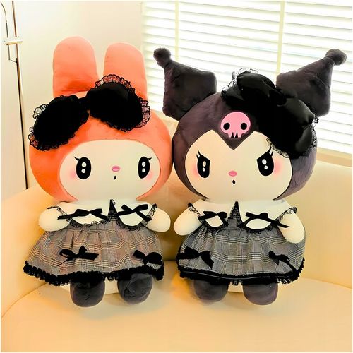 HELLO KITTY KUROMI MASKOTKA PLUSZAK ZABAWKA CZARNA SUKIENKA KOTEK 25CM na Arena.pl