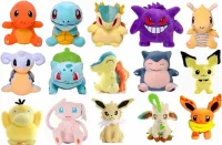 PLUSZAK POKEMON PIKACHU EEVEE GENGAR CYNDAQUIL JOLTEON SNORLAX PSYDUCK MEW