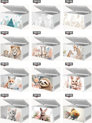 Naklejka samoprzylepna na zamrażarkę zmywarkę pralkę AKWARELOWE ZWIERZĘTA na Arena.pl