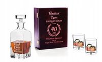 KROSNO LEGEND ZESTAW DO WHISKY Karafka + 6 szklanki Szklanki na prezent