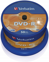 Płyta Verbatim DVD-R 4,7GB 120min 16x 50szt (zgrzewka 50)
