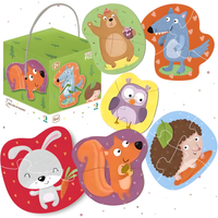 Puzzle Dodo Toys Dodo 18 Elementów Puzzle 2-3-4 Zwierzęta Leśne  300195