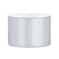wstążka satynowa 50 mm x 25 m srebrna