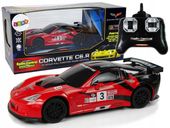 AUTO SPORTOWE R/C STEROWANE PILOTEM 2.4 GHz 1:24 CORVETTE C6.R CZERWONE
